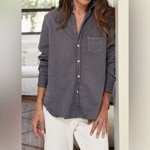 NEW FRANK & EILEEN EILEEN RELAXED BUTTON UP TOP - STONEWASH EMPIRE STATE B2006